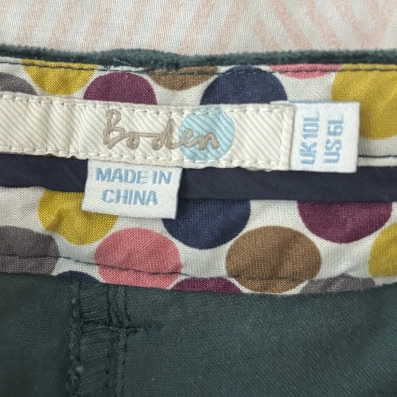 Boden pants corduroy green tall emerald skinny 6L Career Office Workwear - Picture 5 of 5